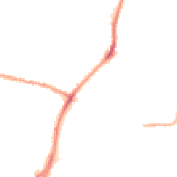 Night-time road noise heatmap for OL2 8AF