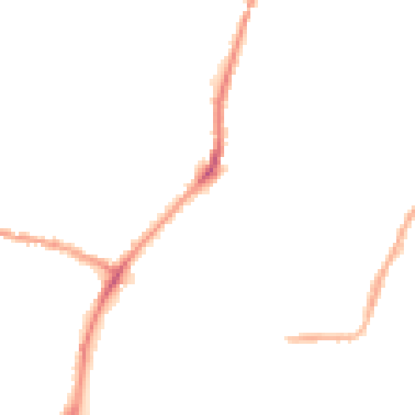 Night-time road noise heatmap for OL2 8ER