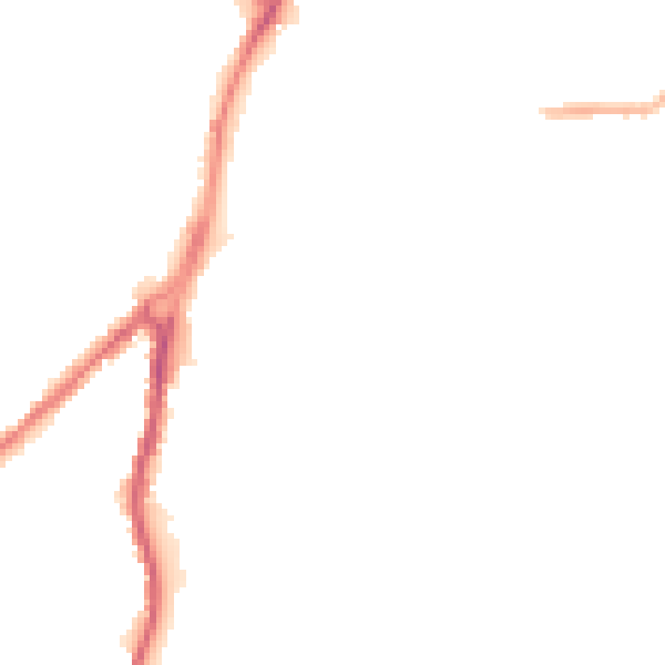 Night-time road noise heatmap for OL2 8PD