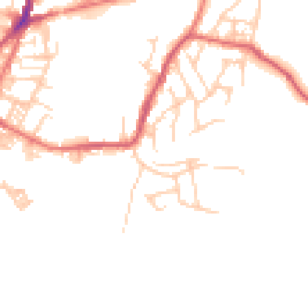 Daytime road noise heatmap for OL2 8PR