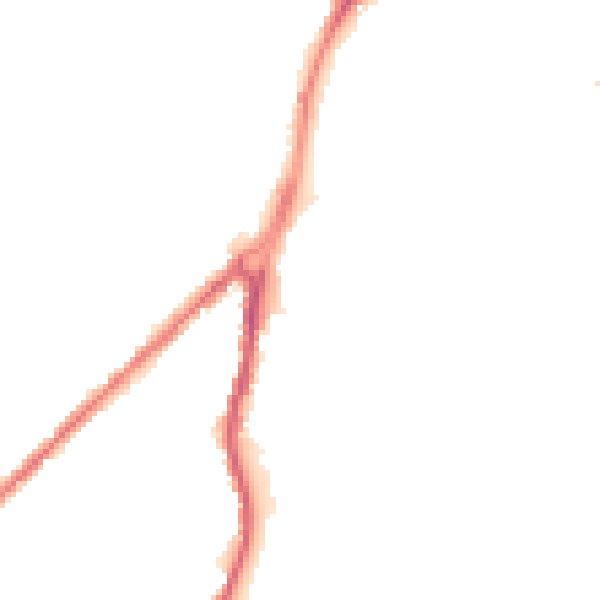 Night-time road noise heatmap for OL2 8RT