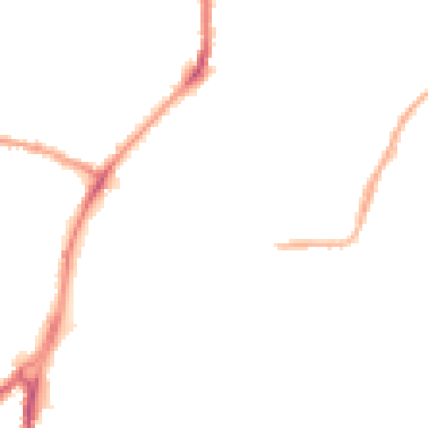 Night-time road noise heatmap for OL2 8UT