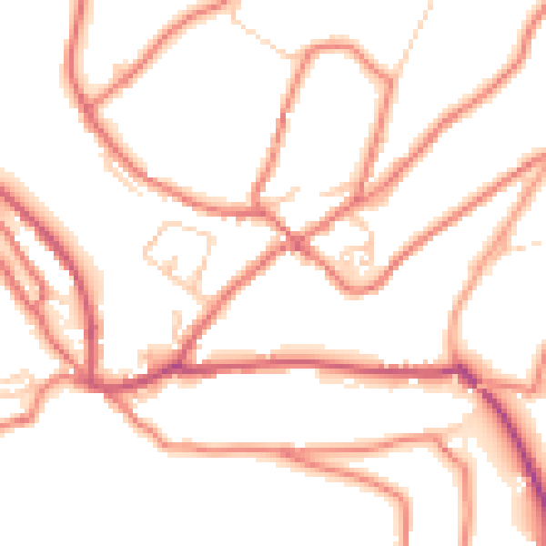Daytime road noise heatmap for OL3 5AB