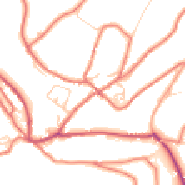 Daytime road noise heatmap for OL3 5AE