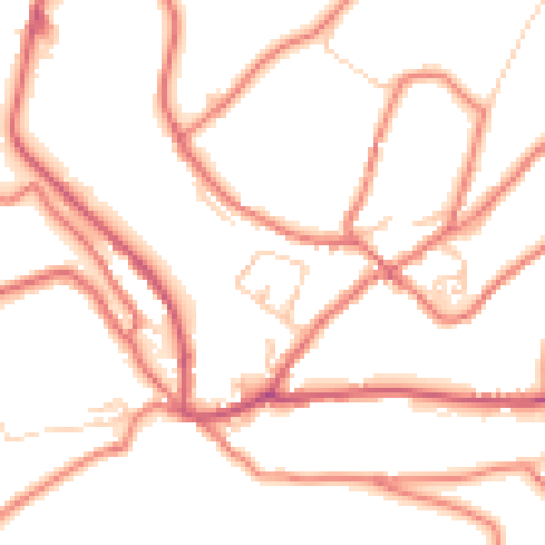 Daytime road noise heatmap for OL3 5AP