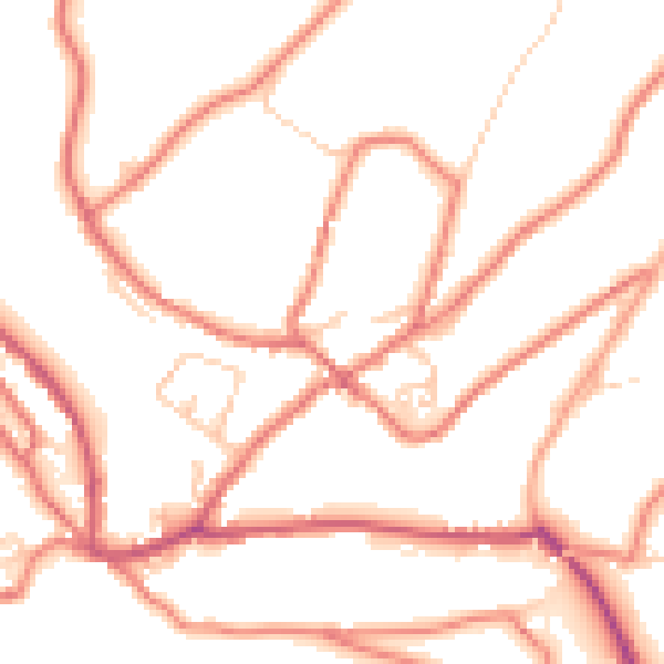 Daytime road noise heatmap for OL3 5AT