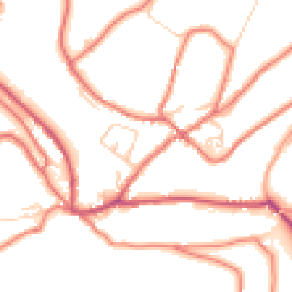 Daytime road noise heatmap for OL3 5AU