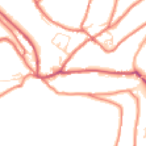 Daytime road noise heatmap for OL3 5AY