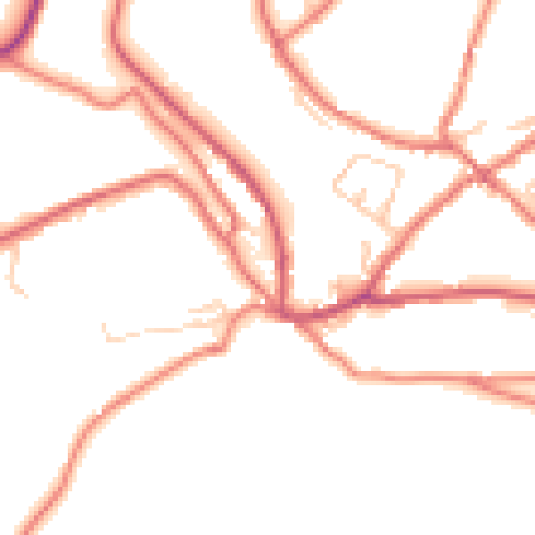Daytime road noise heatmap for OL3 5BB
