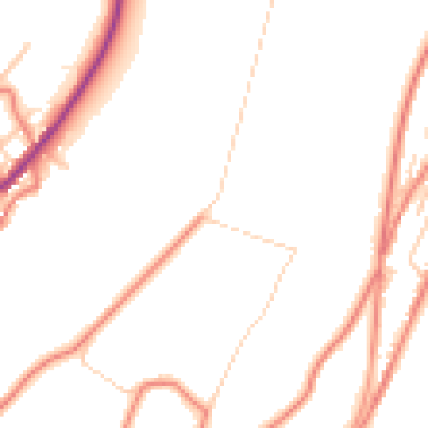 Daytime road noise heatmap for OL3 5BF