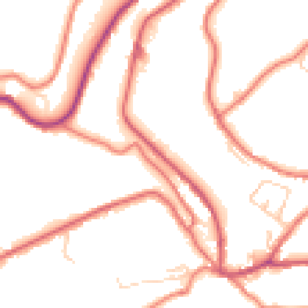 Daytime road noise heatmap for OL3 5BG
