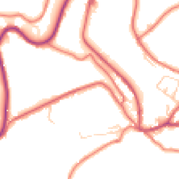 Daytime road noise heatmap for OL3 5BH