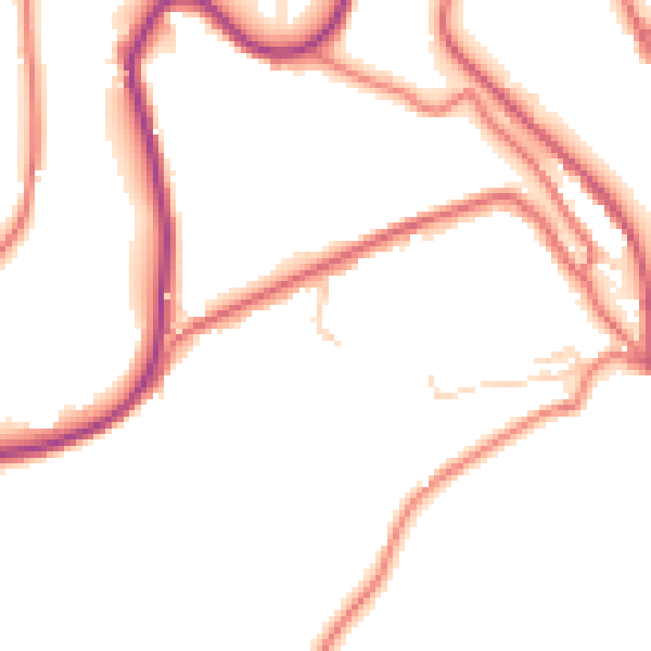 Daytime road noise heatmap for OL3 5BJ