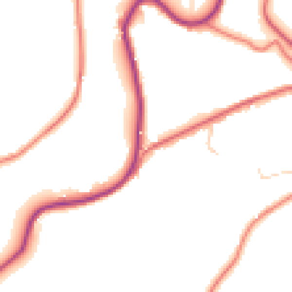 Daytime road noise heatmap for OL3 5BN