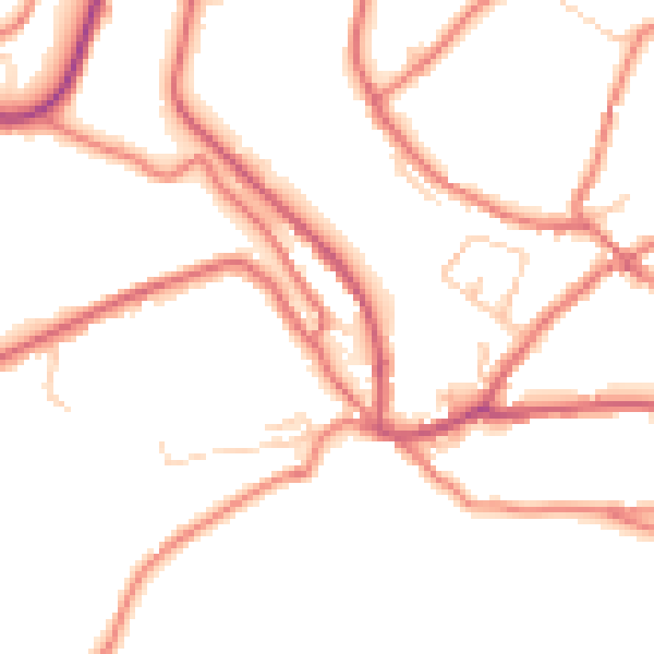 Daytime road noise heatmap for OL3 5BQ