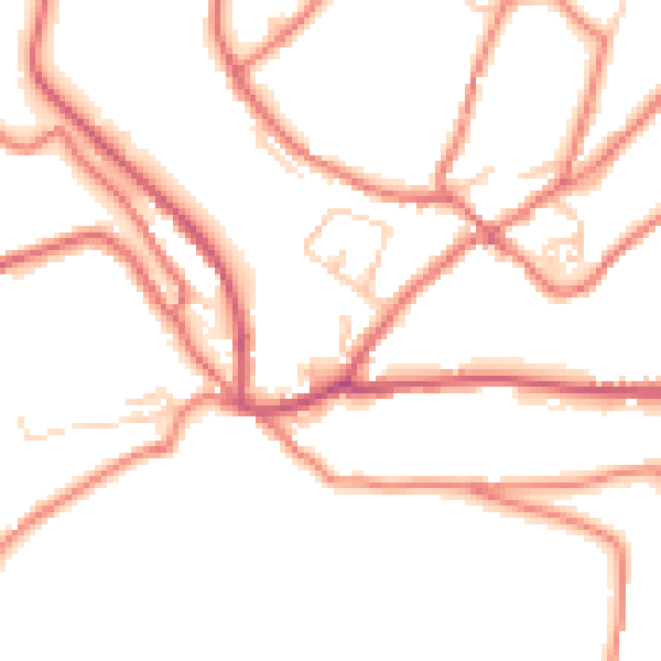 Daytime road noise heatmap for OL3 5BT