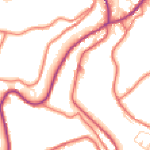 Daytime road noise heatmap for OL3 5BY