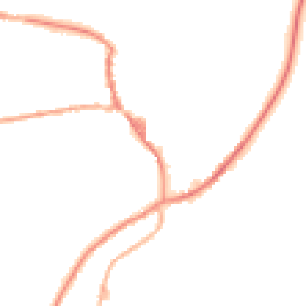 Night-time road noise heatmap for OL3 5DA