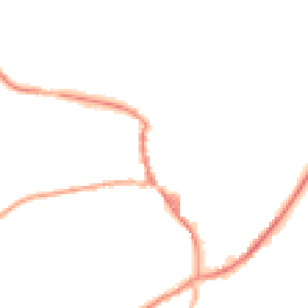 Night-time road noise heatmap for OL3 5DT