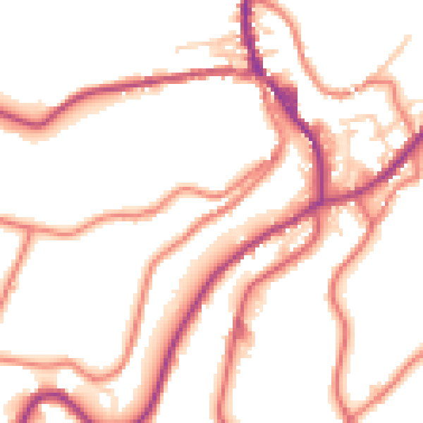 Daytime road noise heatmap for OL3 5DZ