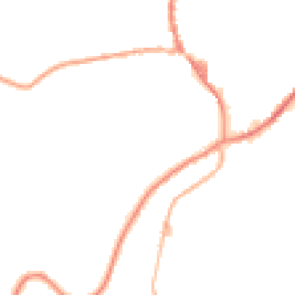 Night-time road noise heatmap for OL3 5DZ