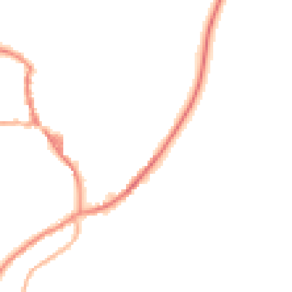 Night-time road noise heatmap for OL3 5EN