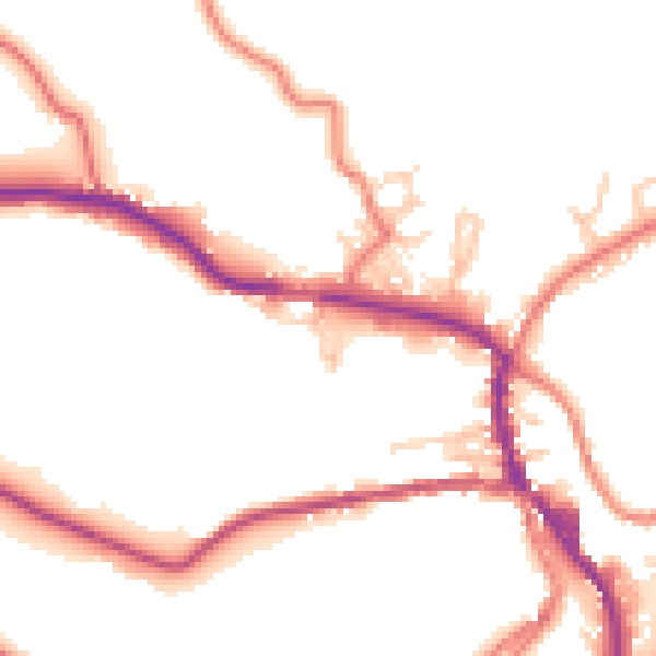Daytime road noise heatmap for OL3 5EZ
