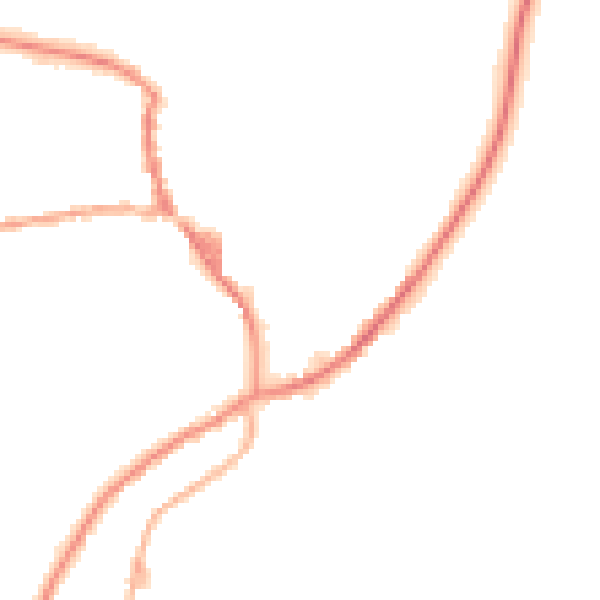 Night-time road noise heatmap for OL3 5GN