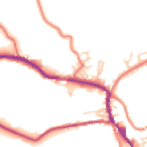 Daytime road noise heatmap for OL3 5HD