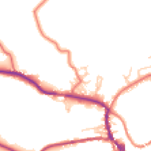 Daytime road noise heatmap for OL3 5HG