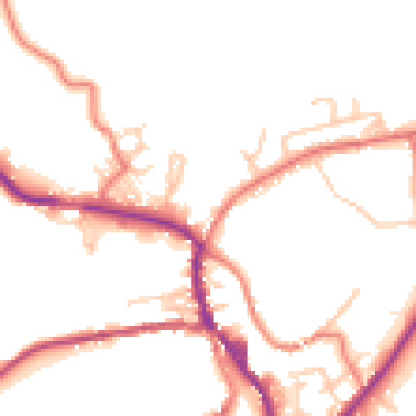 Daytime road noise heatmap for OL3 5HT