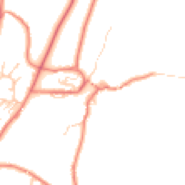 Daytime road noise heatmap for OL3 5JZ