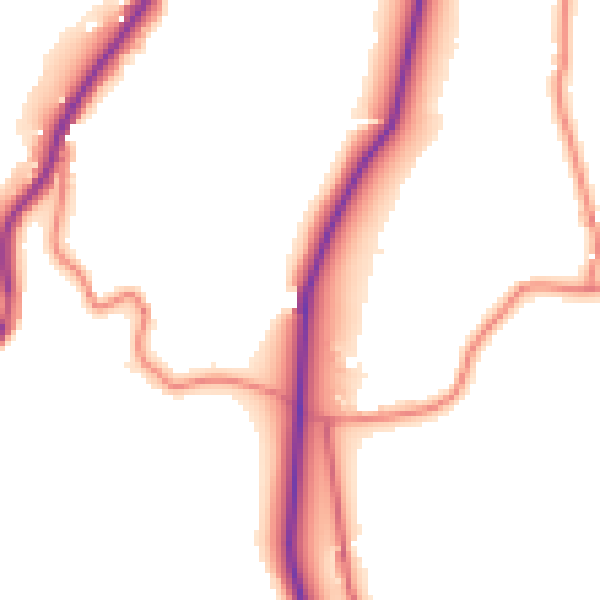 Daytime road noise heatmap for OL3 5LF