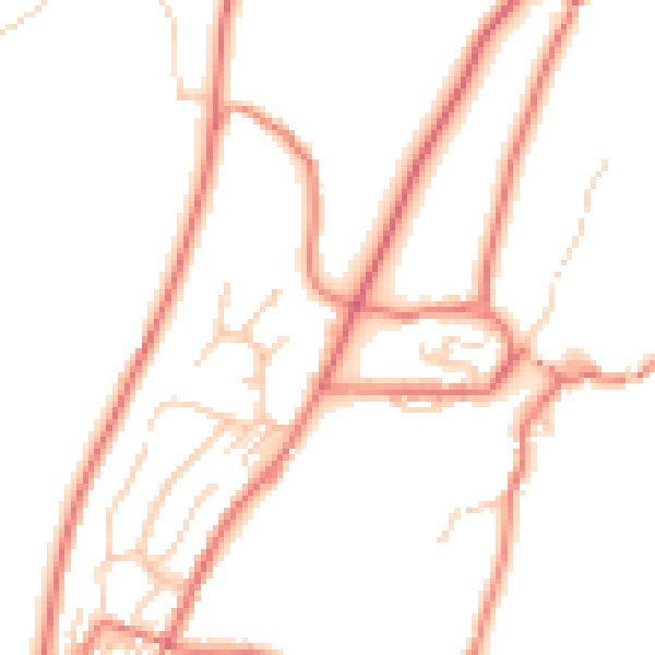 Daytime road noise heatmap for OL3 5NF