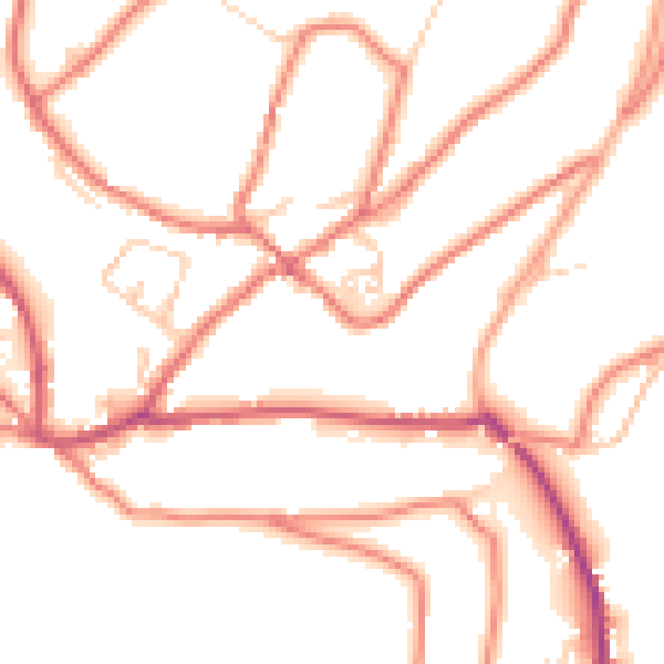 Daytime road noise heatmap for OL3 5NL