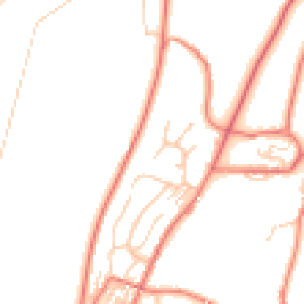 Daytime road noise heatmap for OL3 5NQ