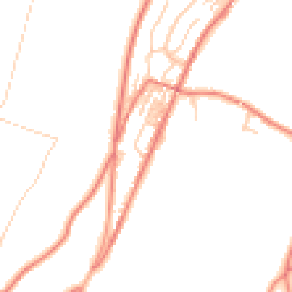 Daytime road noise heatmap for OL3 5NU