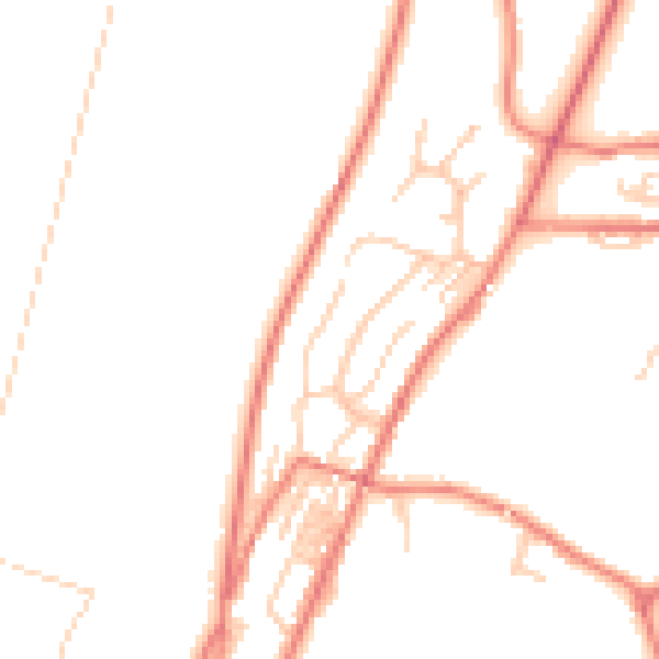 Daytime road noise heatmap for OL3 5PP