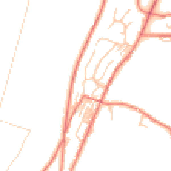 Daytime road noise heatmap for OL3 5PW