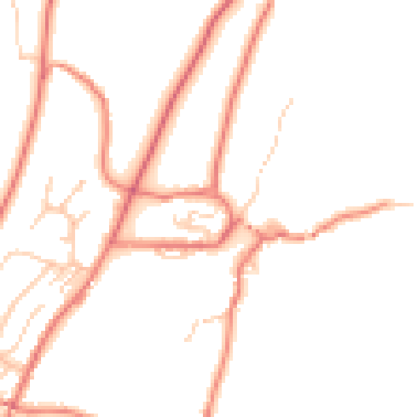 Daytime road noise heatmap for OL3 5PY