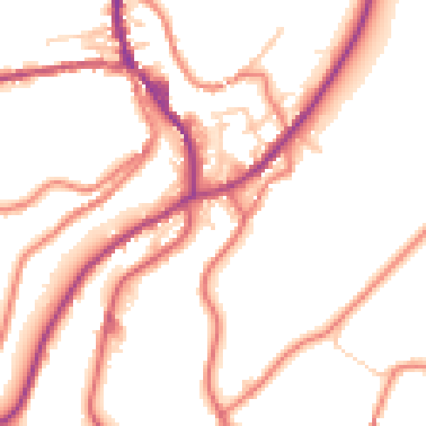Daytime road noise heatmap for OL3 5QB