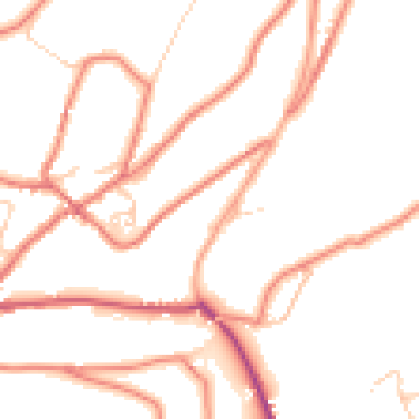 Daytime road noise heatmap for OL3 5QR