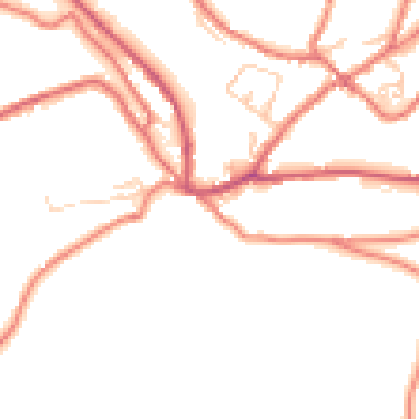 Daytime road noise heatmap for OL3 5QT