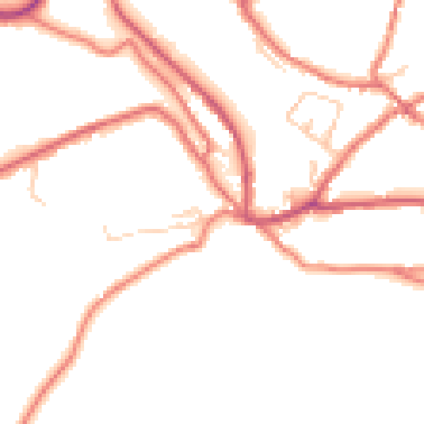 Daytime road noise heatmap for OL3 5QX