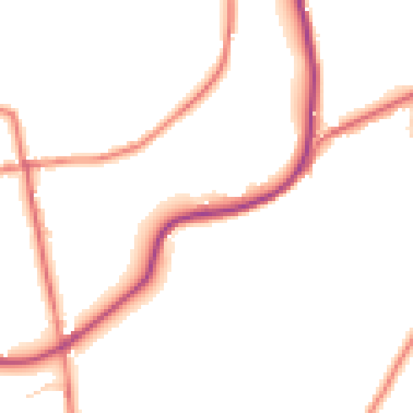 Daytime road noise heatmap for OL3 5RD