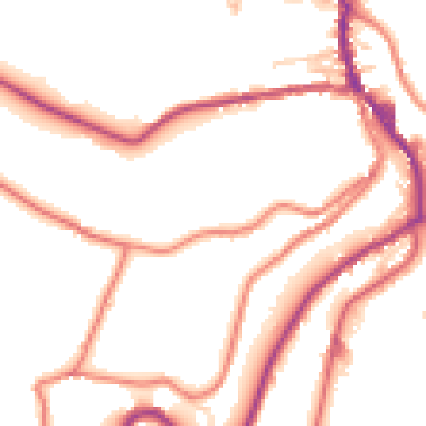 Daytime road noise heatmap for OL3 5RJ