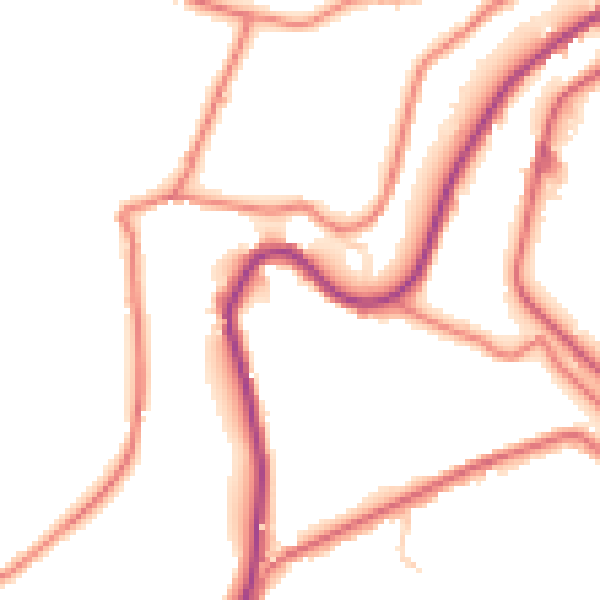 Daytime road noise heatmap for OL3 5RQ