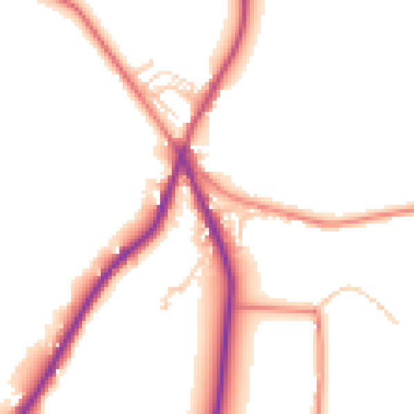 Daytime road noise heatmap for OL3 5RY