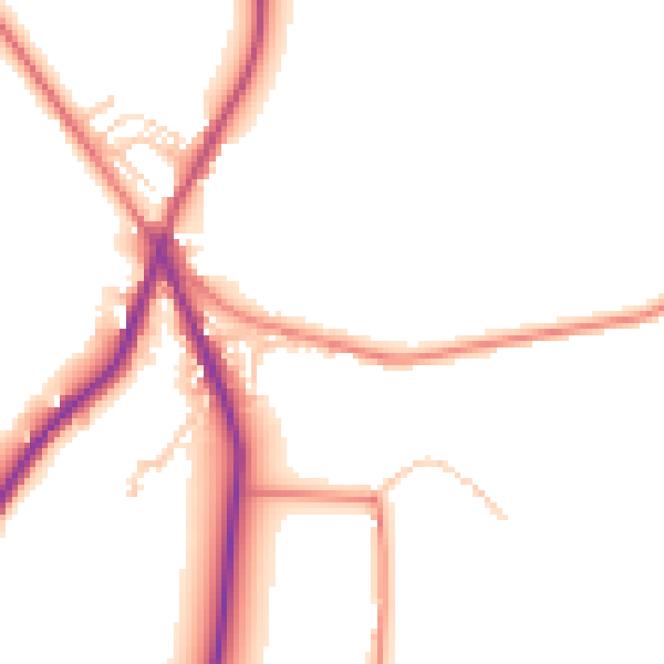 Daytime road noise heatmap for OL3 5SB