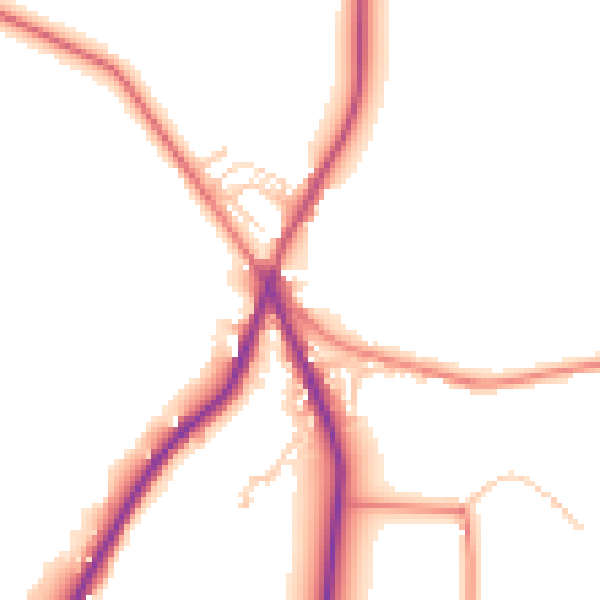 Daytime road noise heatmap for OL3 5SD